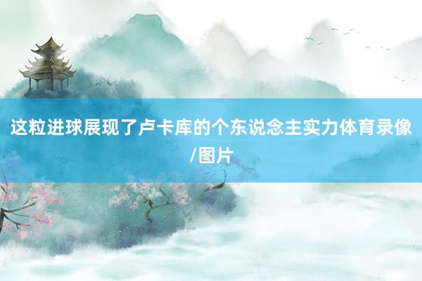这粒进球展现了卢卡库的个东说念主实力体育录像/图片