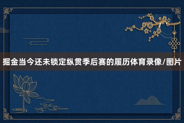 掘金当今还未锁定纵贯季后赛的履历体育录像/图片