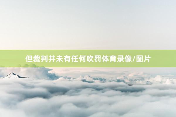 但裁判并未有任何吹罚体育录像/图片