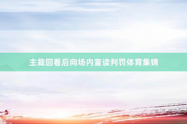 主裁回看后向场内宣读判罚体育集锦