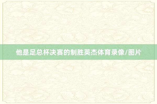 他是足总杯决赛的制胜英杰体育录像/图片