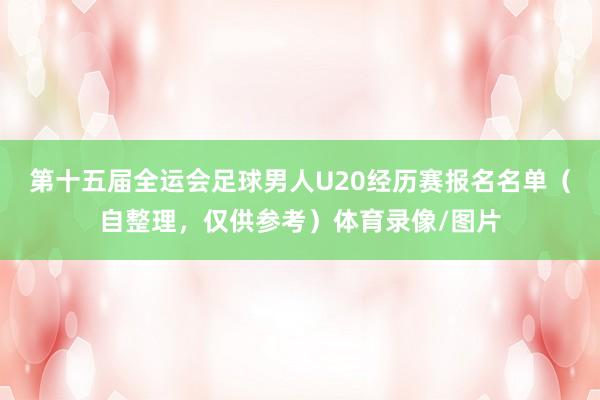 第十五届全运会足球男人U20经历赛报名名单（自整理，仅供参考）体育录像/图片