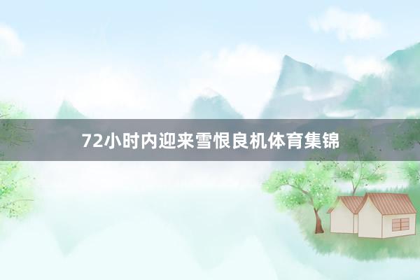 72小时内迎来雪恨良机体育集锦