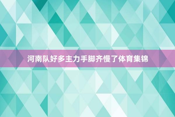 河南队好多主力手脚齐慢了体育集锦