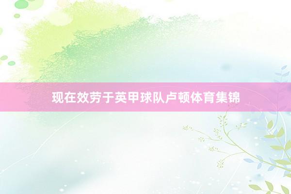 现在效劳于英甲球队卢顿体育集锦
