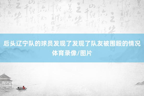 后头辽宁队的球员发现了发现了队友被围殴的情况体育录像/图片