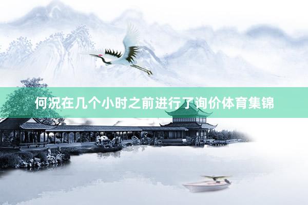 何况在几个小时之前进行了询价体育集锦