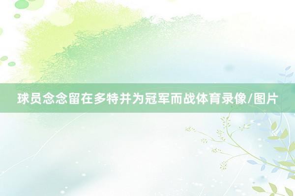 球员念念留在多特并为冠军而战体育录像/图片