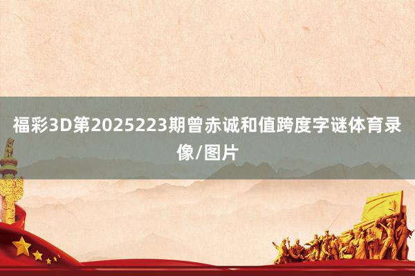 福彩3D第2025223期曾赤诚和值跨度字谜体育录像/图片