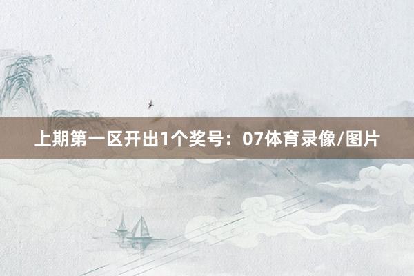 上期第一区开出1个奖号：07体育录像/图片