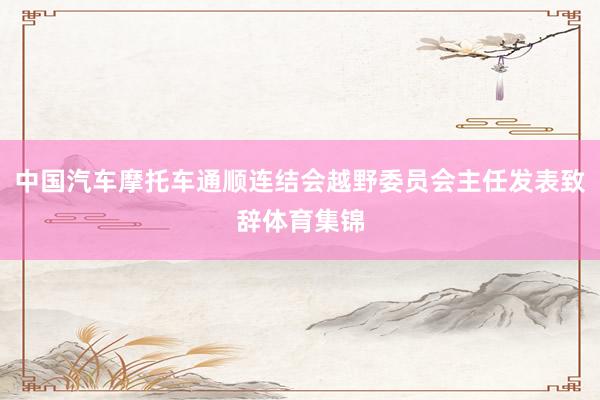 中国汽车摩托车通顺连结会越野委员会主任发表致辞体育集锦
