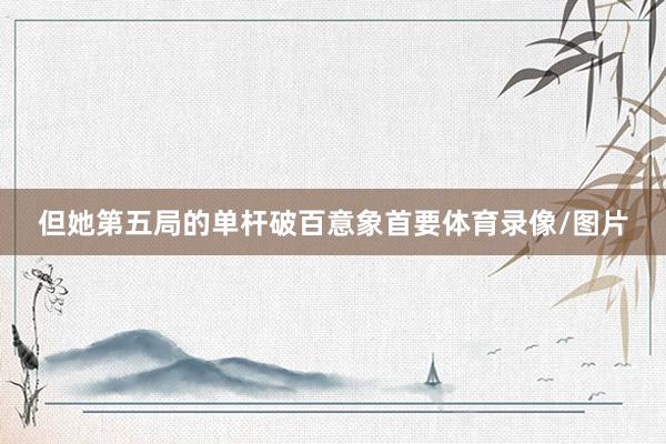 但她第五局的单杆破百意象首要体育录像/图片