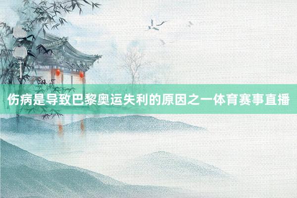 伤病是导致巴黎奥运失利的原因之一体育赛事直播