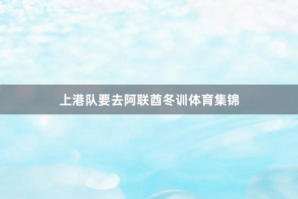 上港队要去阿联酋冬训体育集锦