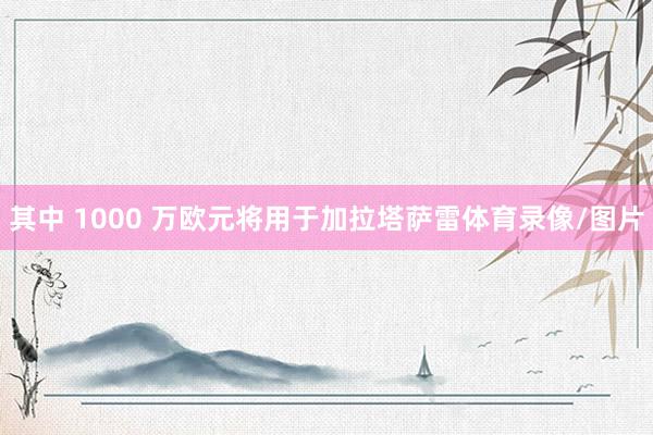 其中 1000 万欧元将用于加拉塔萨雷体育录像/图片