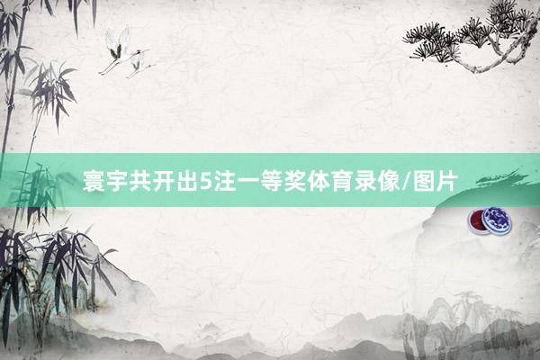 寰宇共开出5注一等奖体育录像/图片