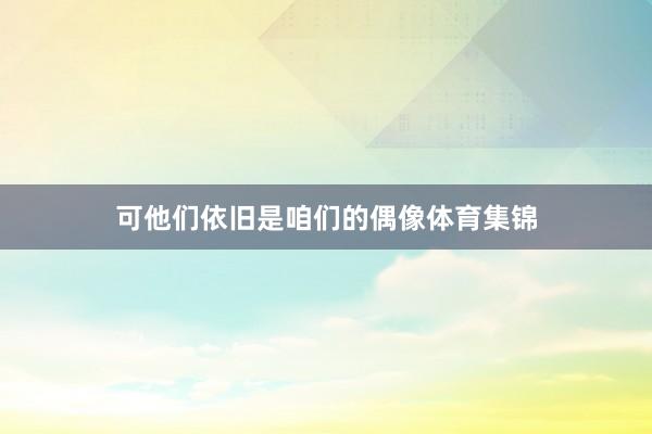 可他们依旧是咱们的偶像体育集锦