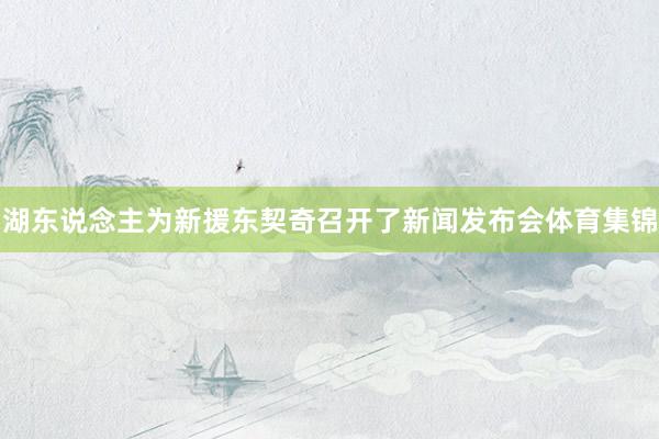 湖东说念主为新援东契奇召开了新闻发布会体育集锦