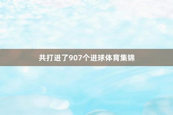 共打进了907个进球体育集锦