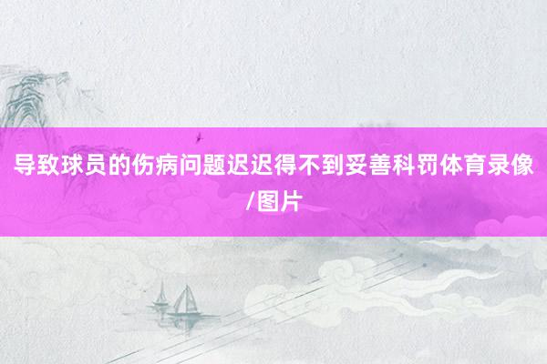 导致球员的伤病问题迟迟得不到妥善科罚体育录像/图片