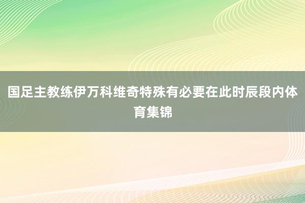 国足主教练伊万科维奇特殊有必要在此时辰段内体育集锦