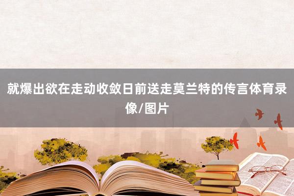 就爆出欲在走动收敛日前送走莫兰特的传言体育录像/图片