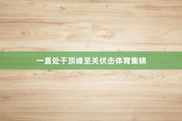 一直处于顶峰至关伏击体育集锦