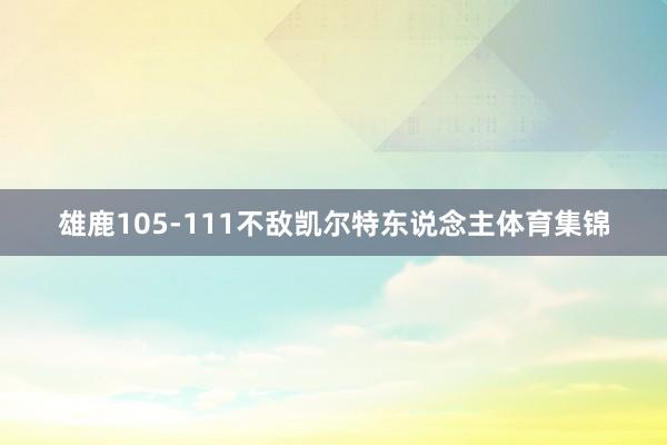 雄鹿105-111不敌凯尔特东说念主体育集锦